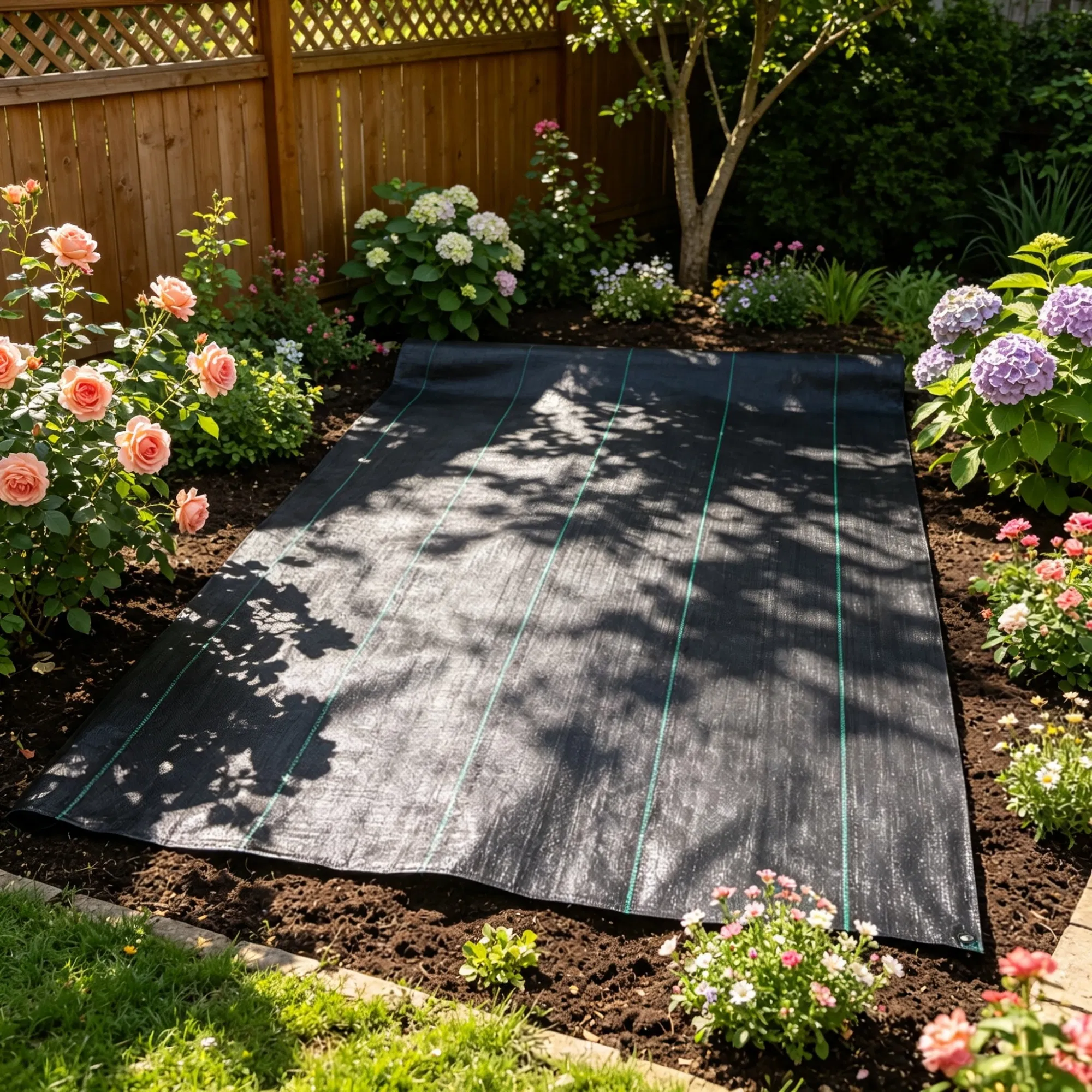 5 x 250FT Weed Barrier Landscape Fabric, 5Oz Premium Woven PP Ground Cover, Heavy Duty…