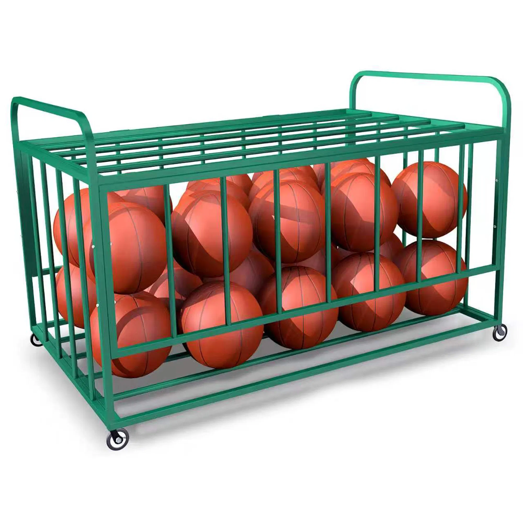 Ball Storage Cart, Basketball or Volleyball Storage Bin with Wheels, Basketball Holder…