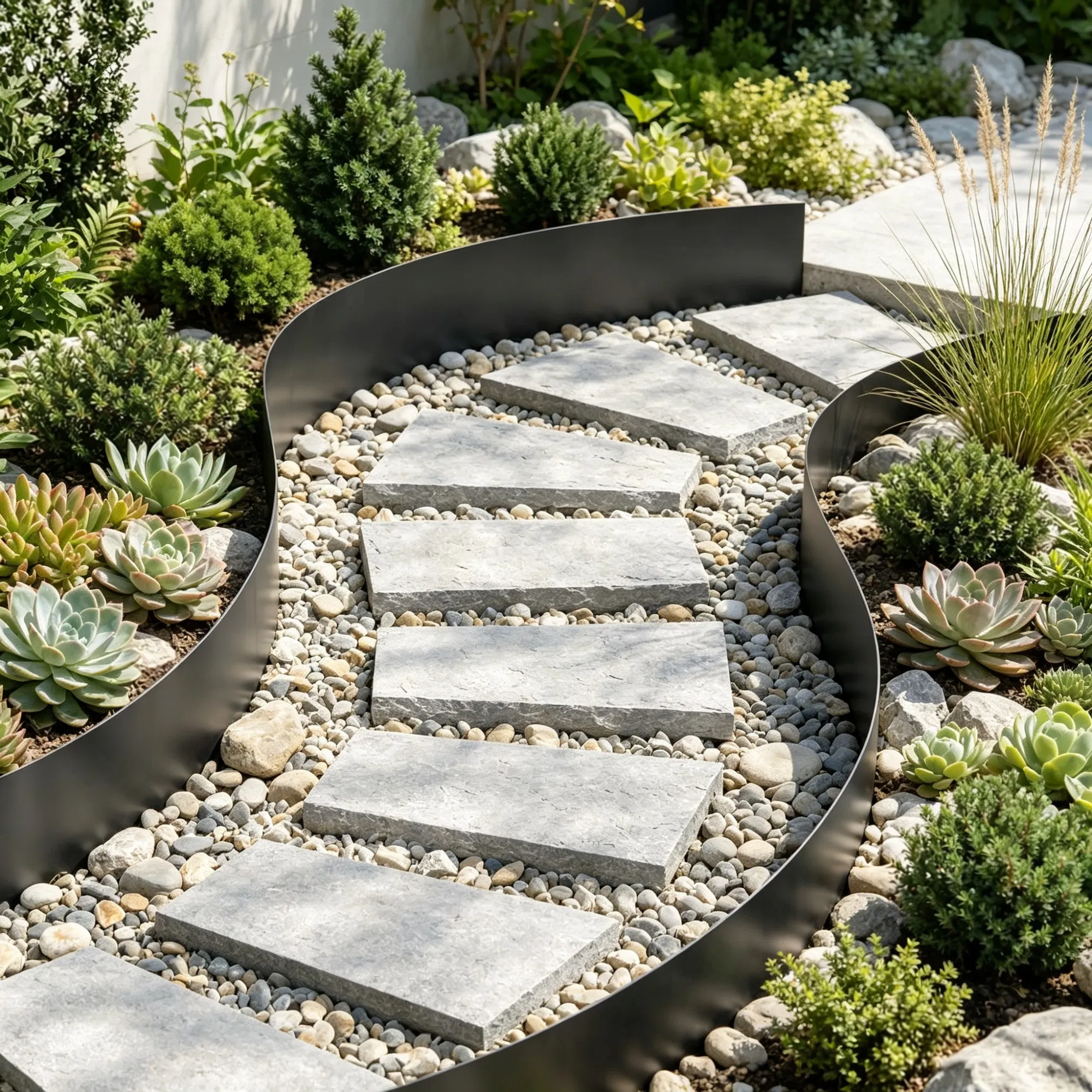 6-Pack Steel Landscape Edging 40 x 6 Inch, Rust-Resistant Bendable Metal Garden Border…