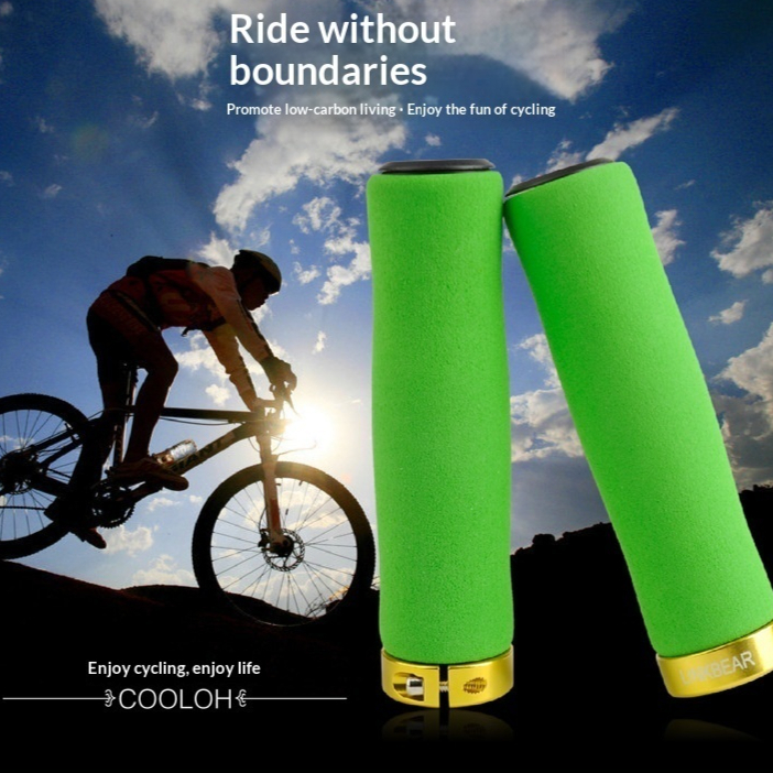 Vintage Bicycle Leather Handlebar Grips With Lock And Non-slip Cover