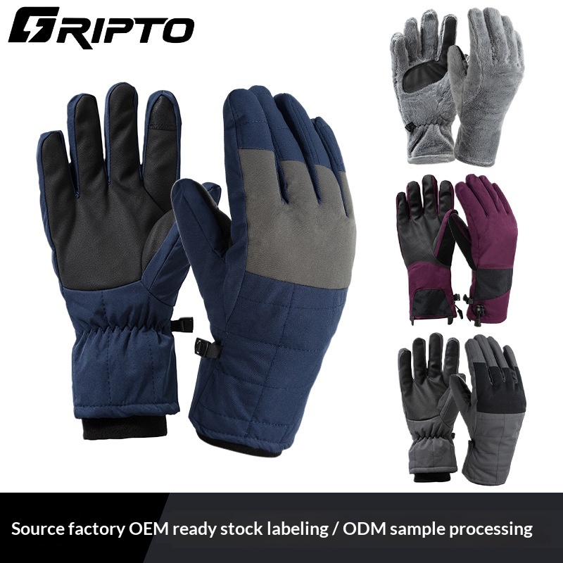Touch Screen Gloves Winter Windproof Plus Velvet Warm Gloves Ski Outdoor Cycling Gloves…