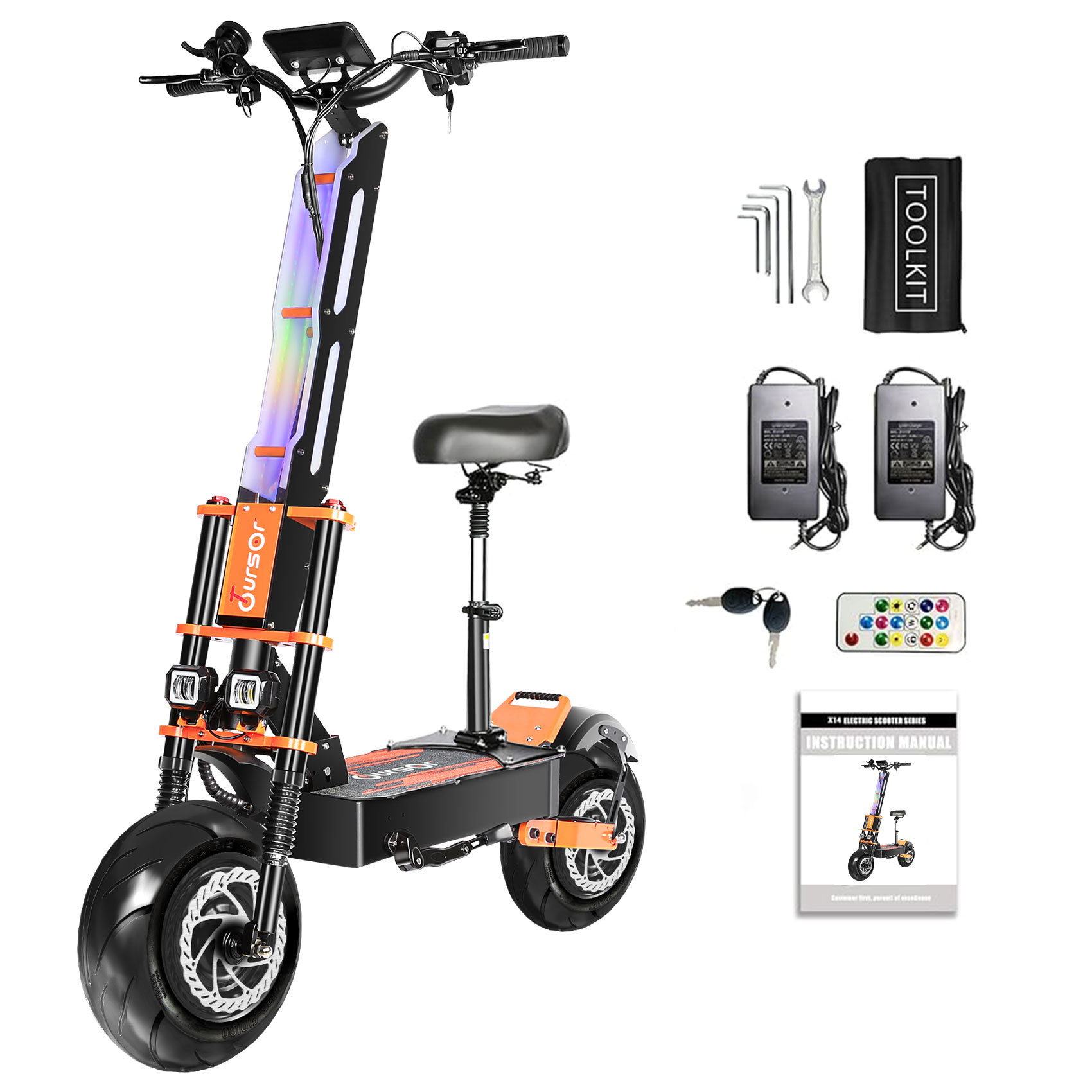 X8 Commuter Electric Scooter With 13-inch Wheels And 32 Mph Highway-Rated Tires