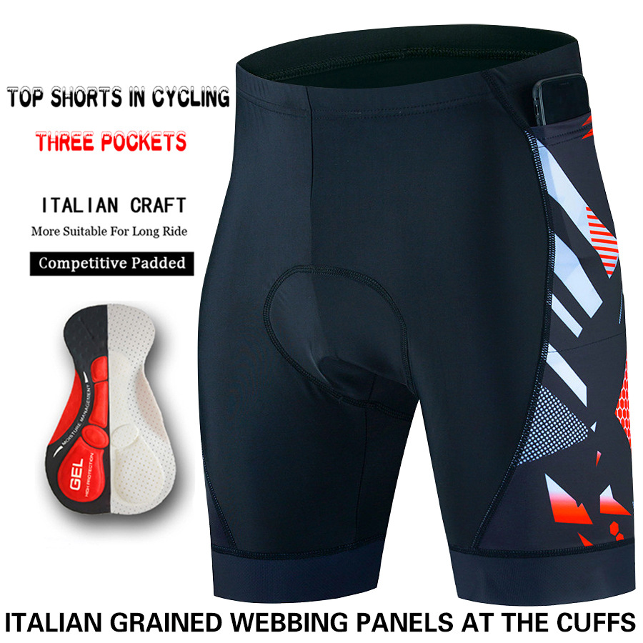 Men's New Cycling Clothes Shorts Summer Bicycle Quick-drying Breathable 3 Pocket Tight…
