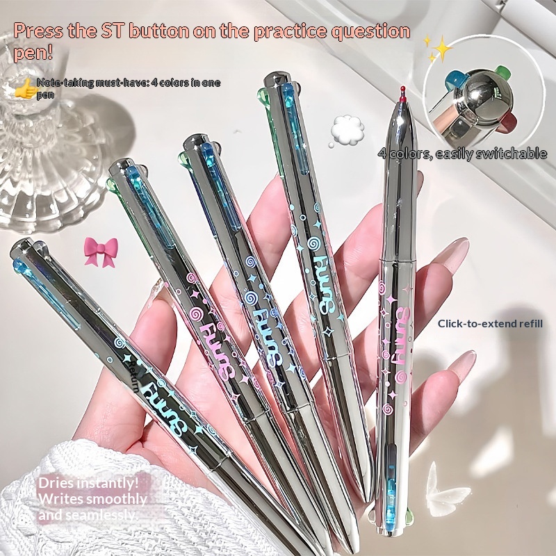 ST Head, 05mm Smooth-rolling Click-action Pen For Solving Problems
