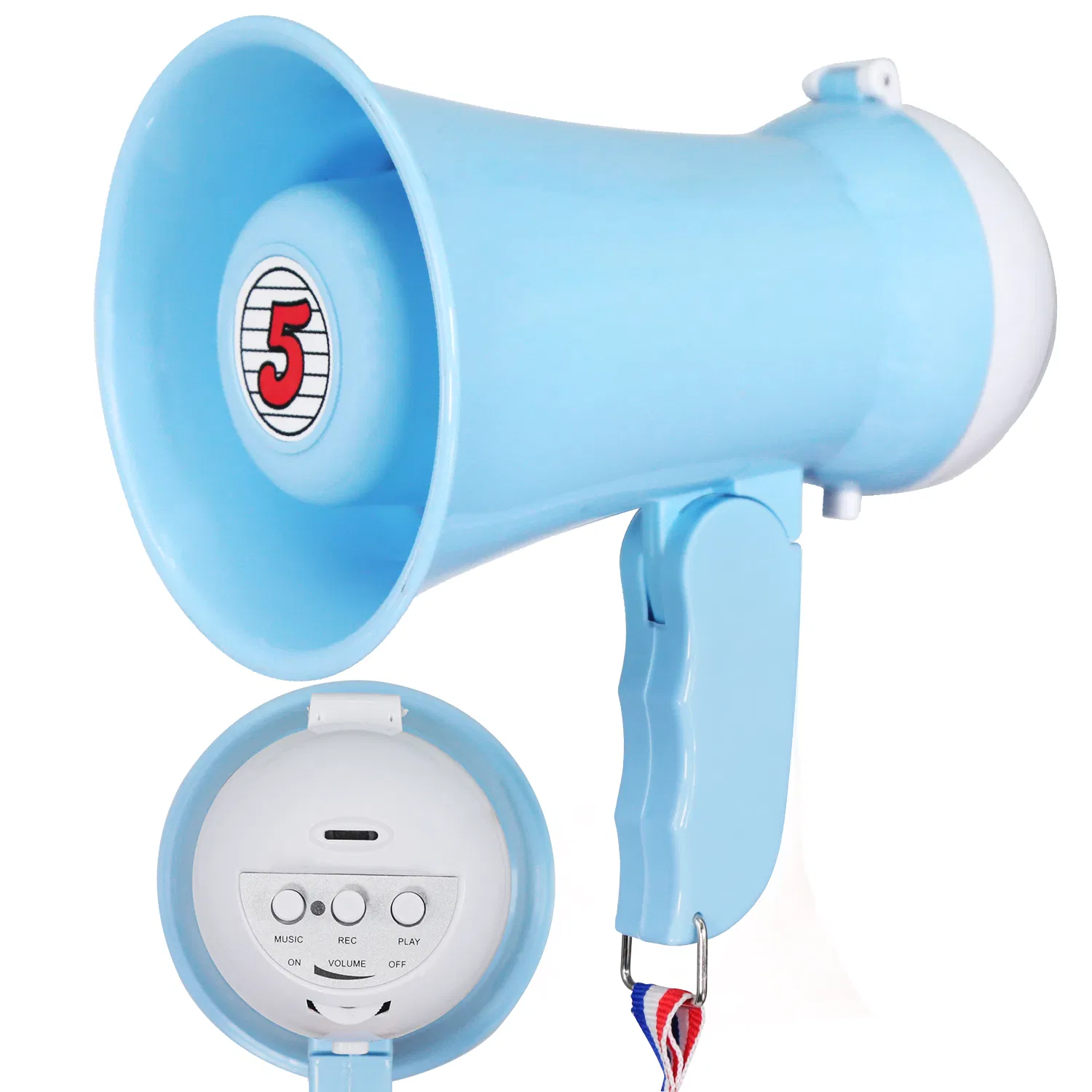 5Core Megaphone 15W Bull Horn Kids PA Speaker w 400 Yards Range Siren Lightweight Loud…
