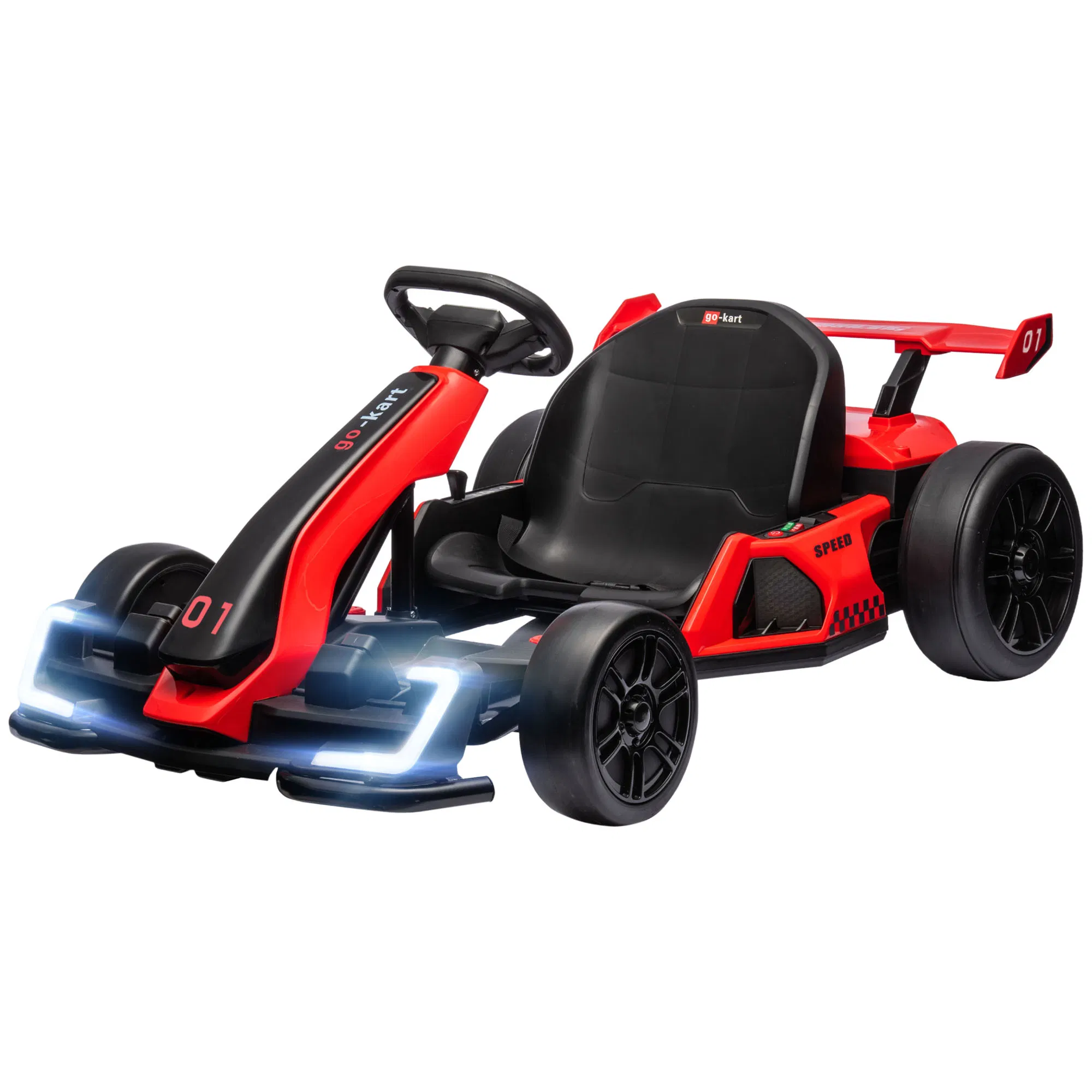 24V Electric Go Kart, Battery Powered Kids Drift Kart with Adjustable Seat, Seat Belt…