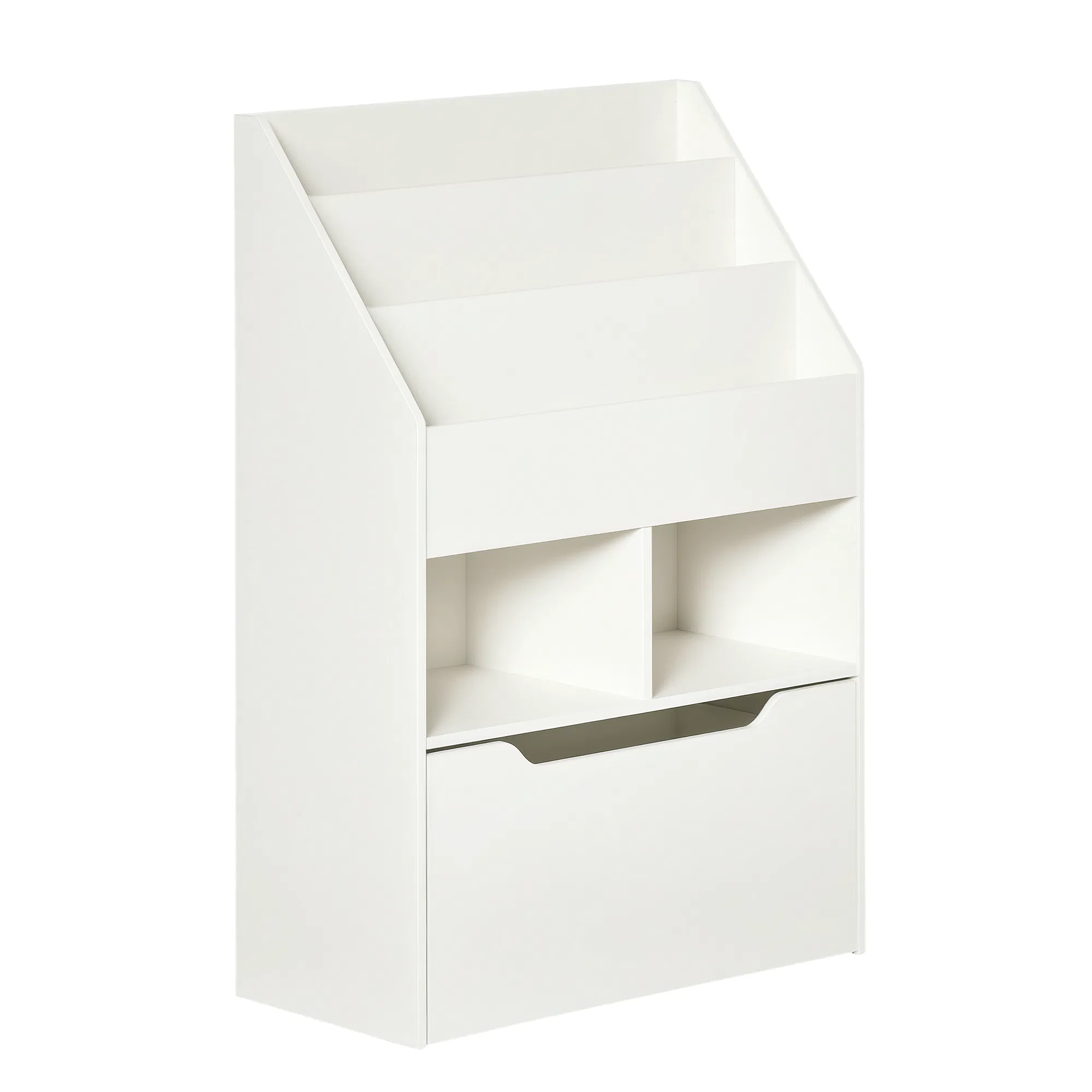 Kids Bookcase Multi-Shelf Rack Organizer with Storage Drawer for Books for Reading Nook…