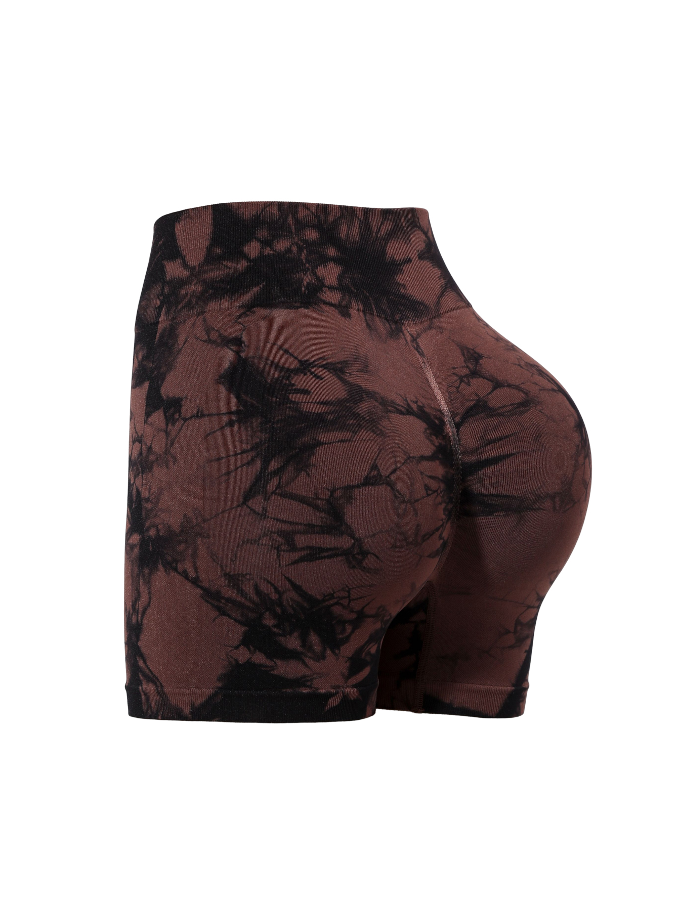High Waist Seamless Tie Dye Yoga Shorts, Women Stretch Butt Lift Fitness Biker Shorts