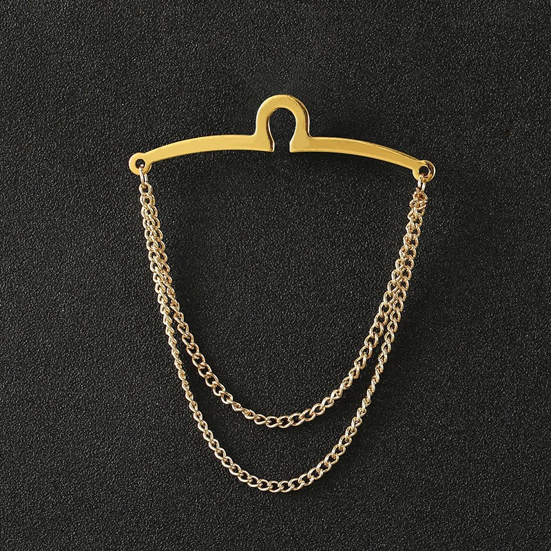 U-Shaped Alloy Tie Chain Shirt Securing Suit Accessory