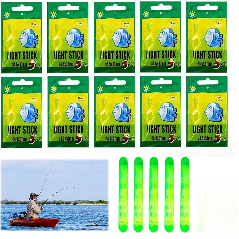 100-piece Fishing Accessories Set, Dimensions 4.5 × 37 Mm, Suitable For Night Fishing…