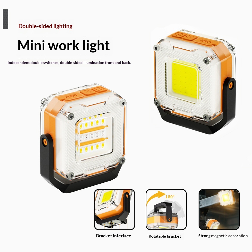 Multifunctional Double-Sided Cob Magnetic Camping Style Light 500 Lumens With Hook…