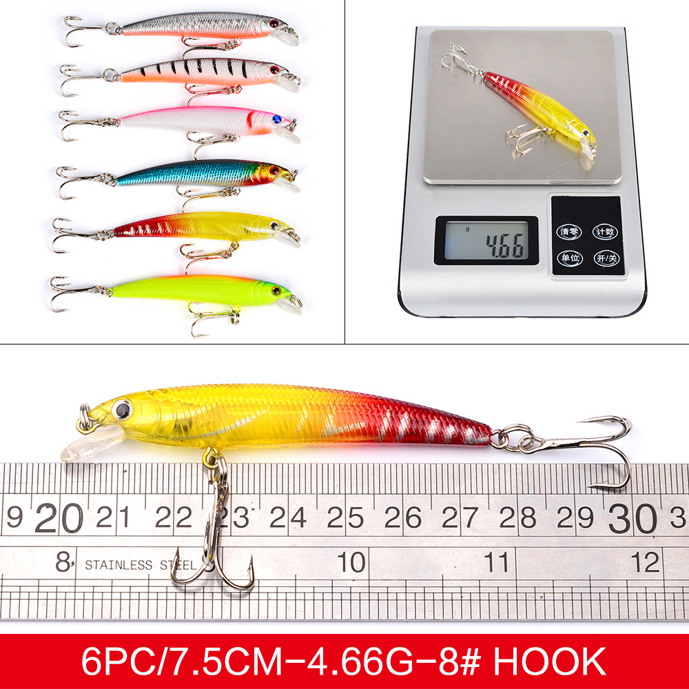 43-Pack Fishing Lures Kit Soft Hard Fishing Lures Baits Set With Hooks For Saltwater And…