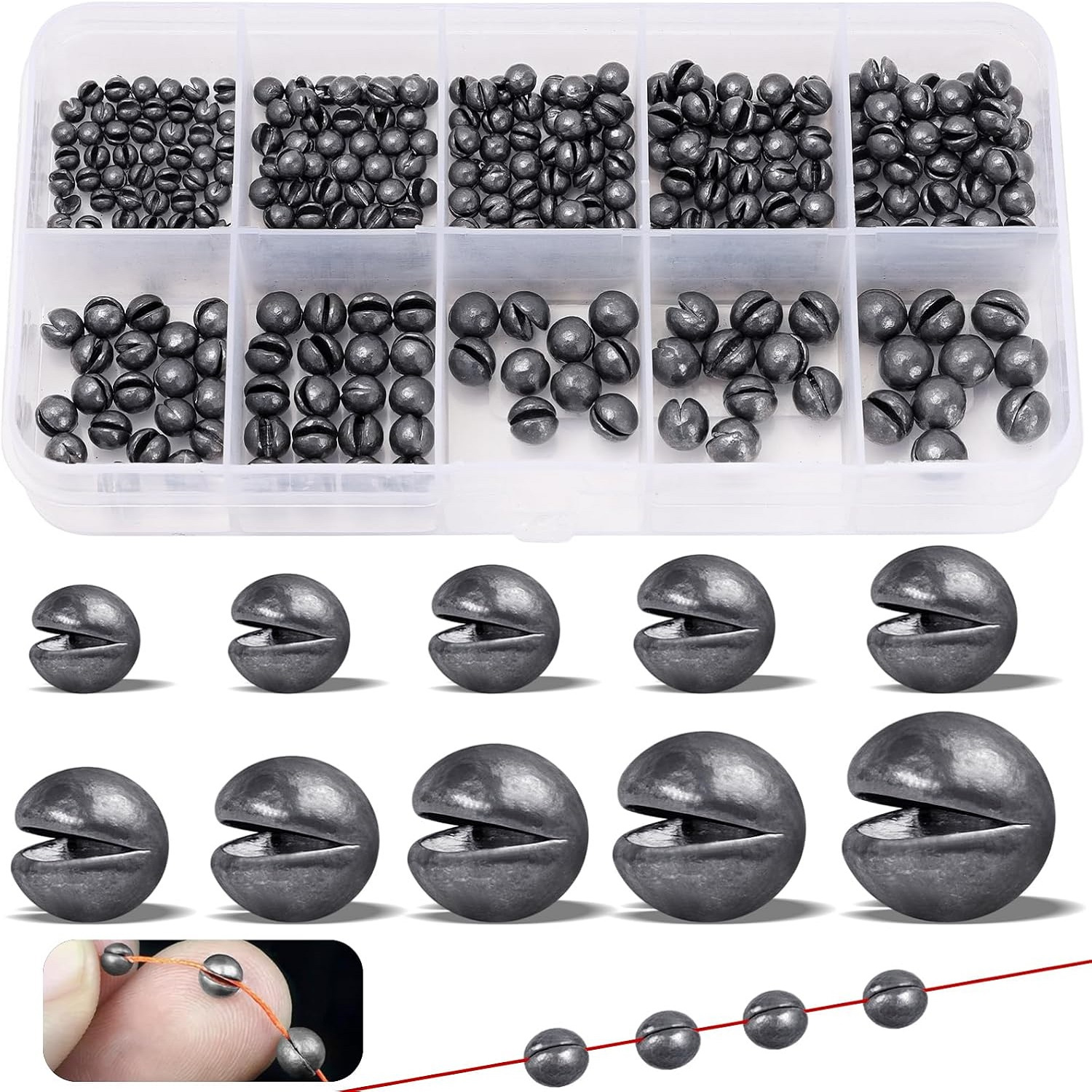 160-Piece Fishing Sinker Set In 10 Different Sizes—Comprehensive Assortment For Various…