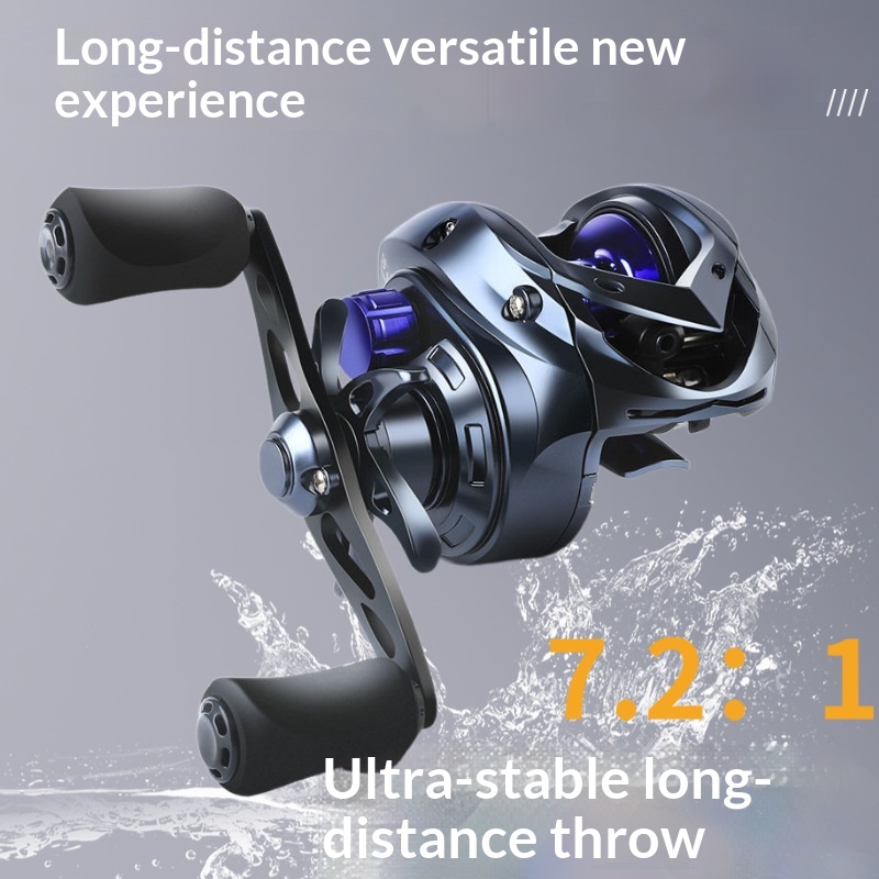 Ultra-light Long-cast Black Lure Fishing Reel Versatile For Raft Fishing, Anti-backlash…
