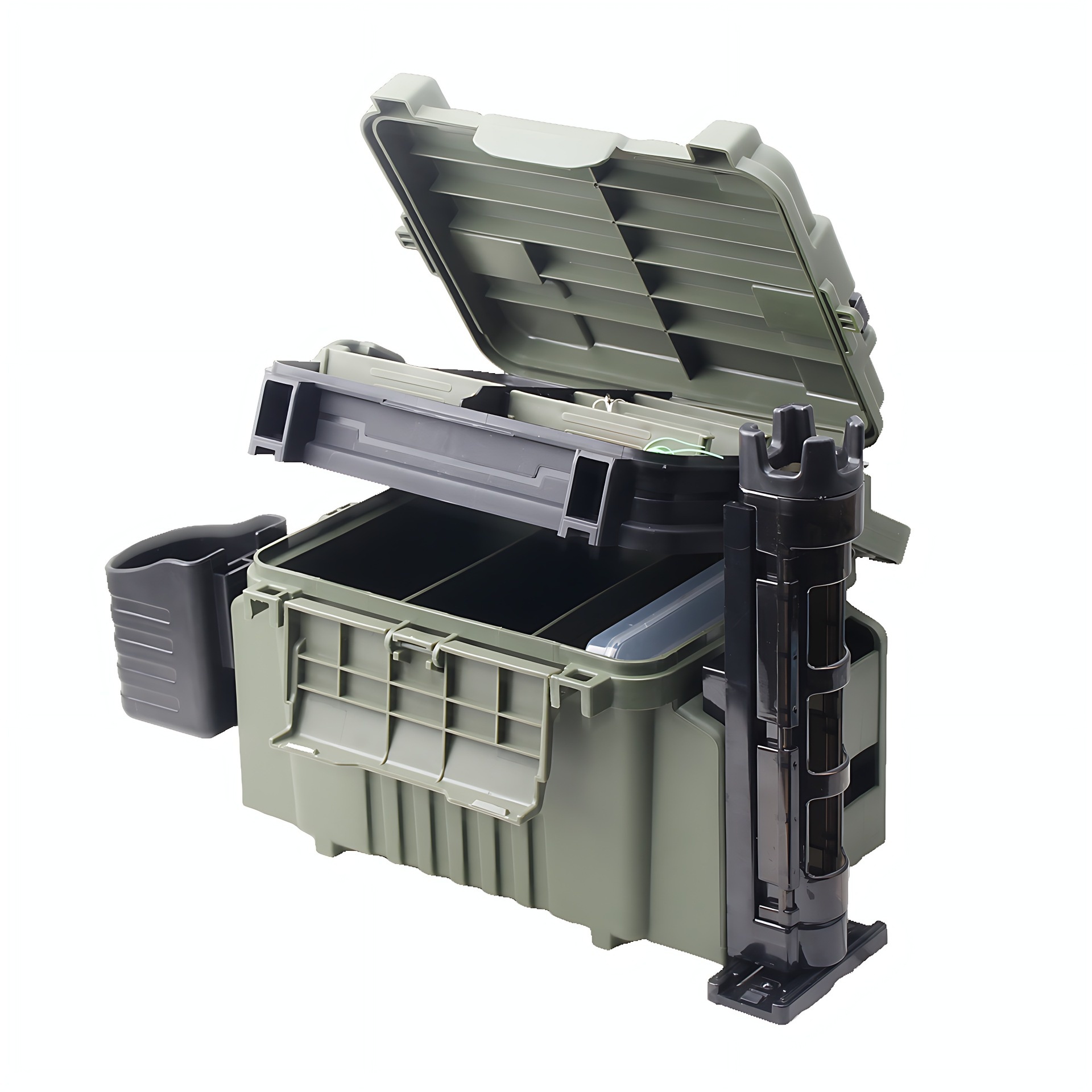 Reinforced Thickened High-Capacity Multi-Compartment Sit-On BaitcastingSea Fishing Tackle…