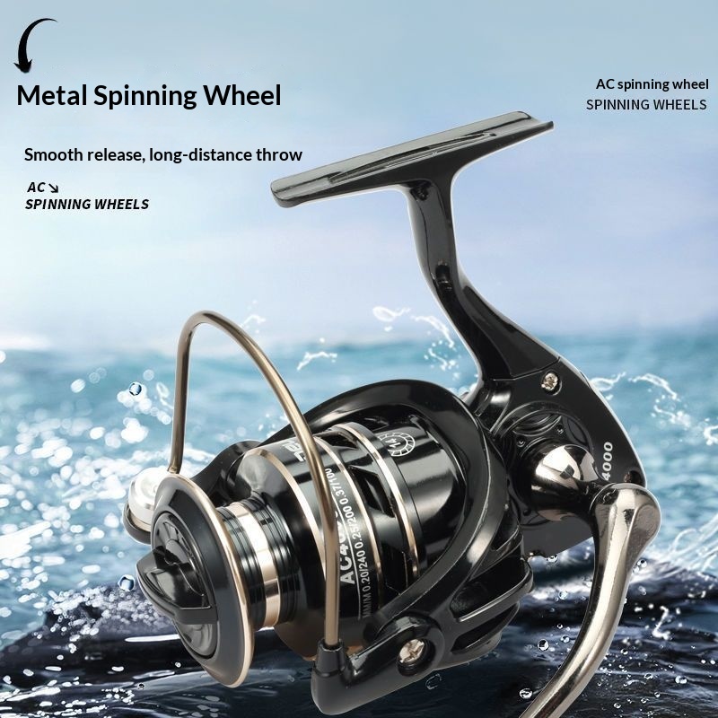 Fishing Reel AC Spinning Reel Universal Fishing Reel All-Metal Fishing Reel Designed For…