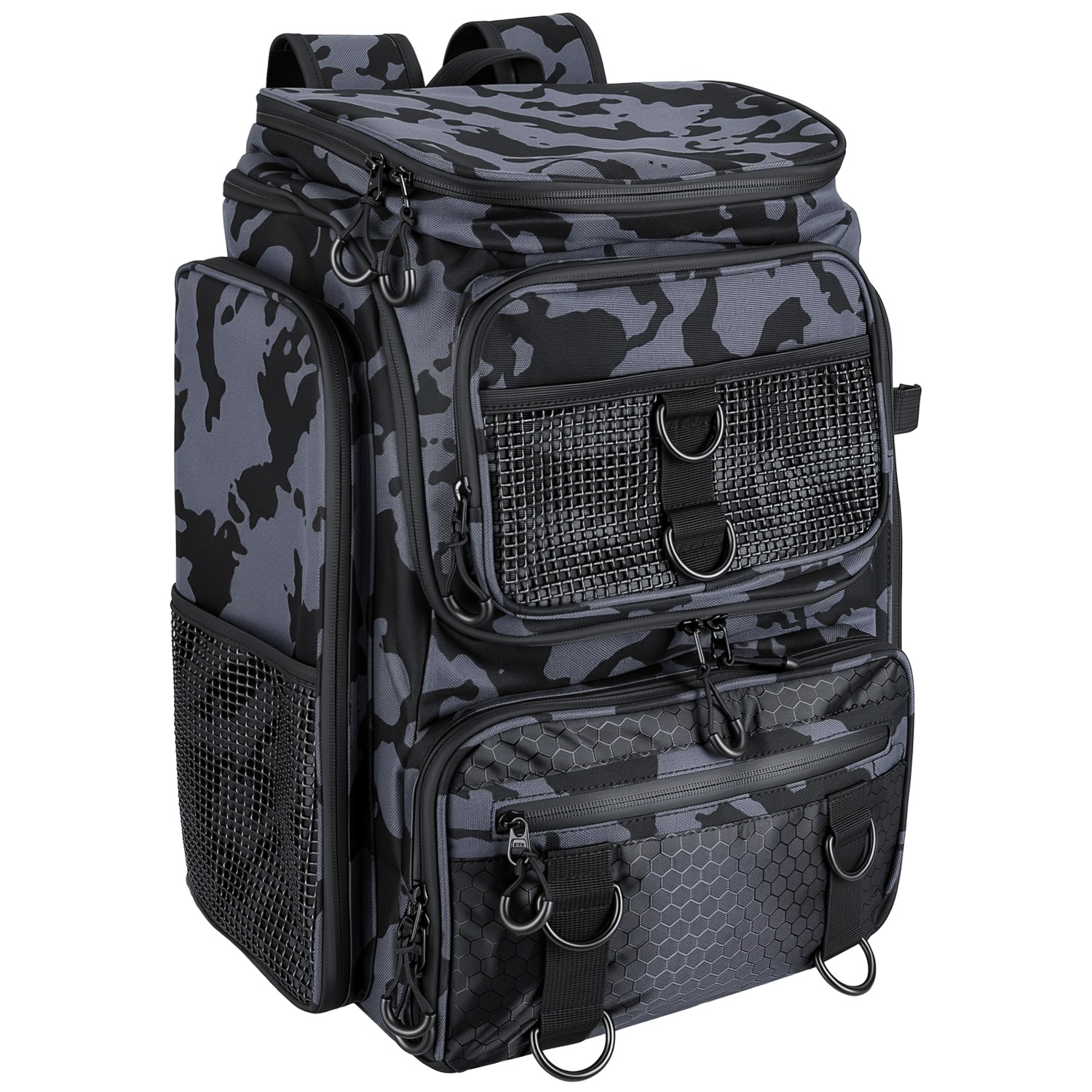 42L 11Gal Fishing Backpack Large Capacity Fishing Tackle Storage Bag With Rod Holders 16…