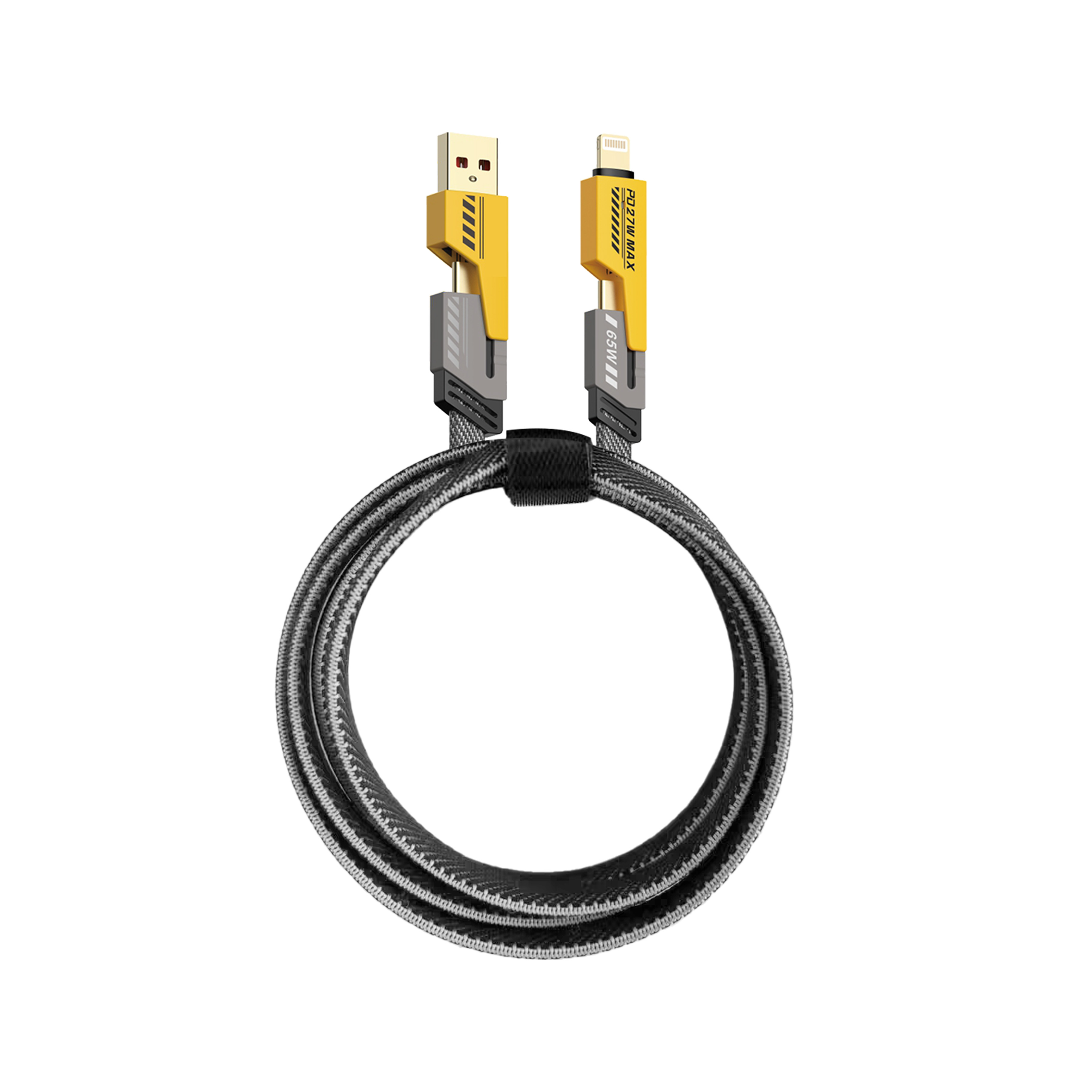KP-312 65W 4-in-1 Retractable Charging Cable Fast-Charging Best-Selling Model Compatible…