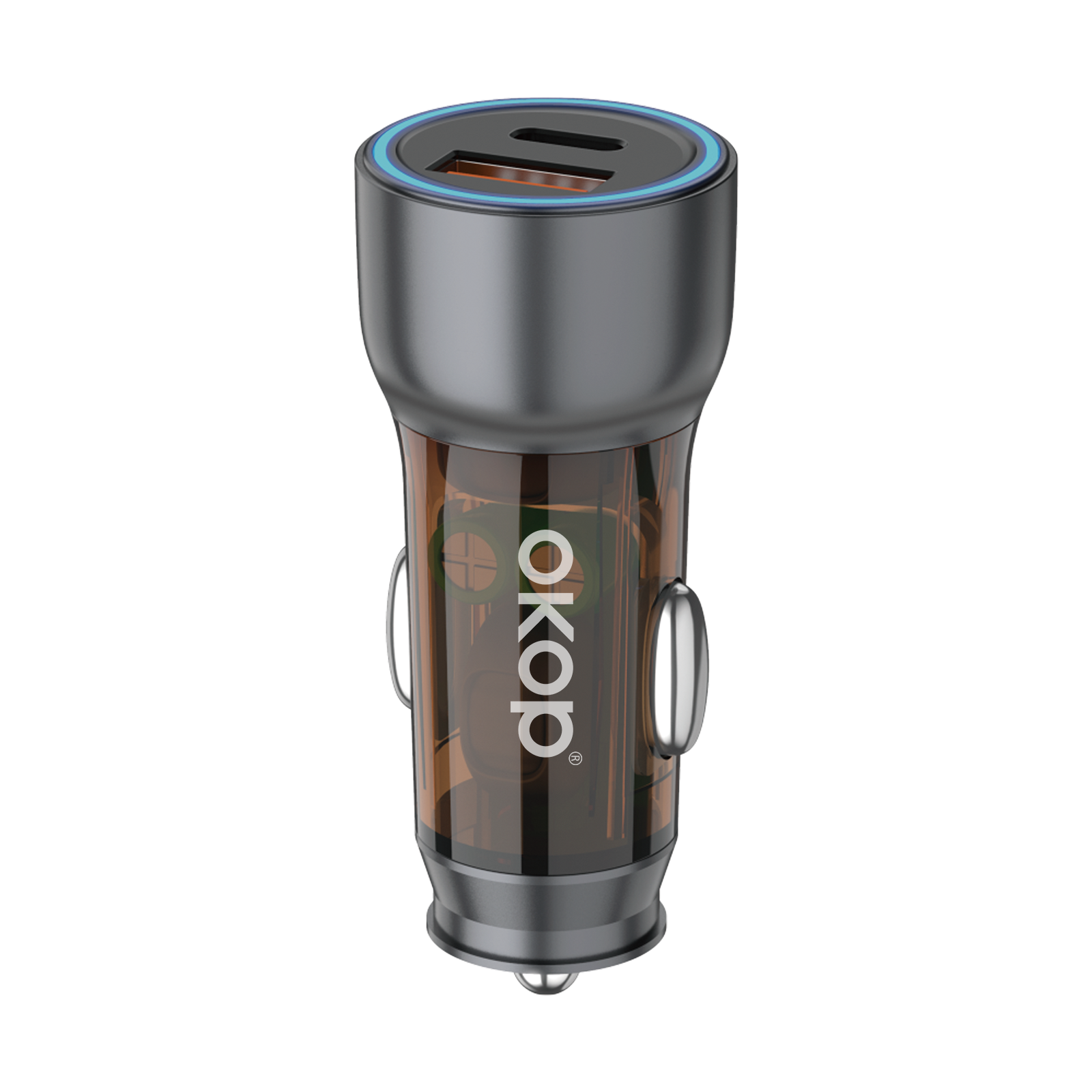 KP-C102 In-stock Multi-port Car Charger USB Type-C With Super-fast Charging And MP3…
