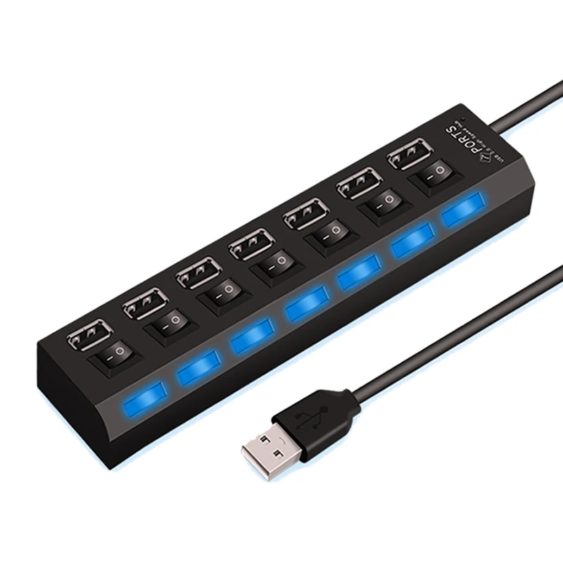 High Speed 4/7 Ports USB HUB 2.0 Adapter Expander Multi USB Splitter Multiple Extender…