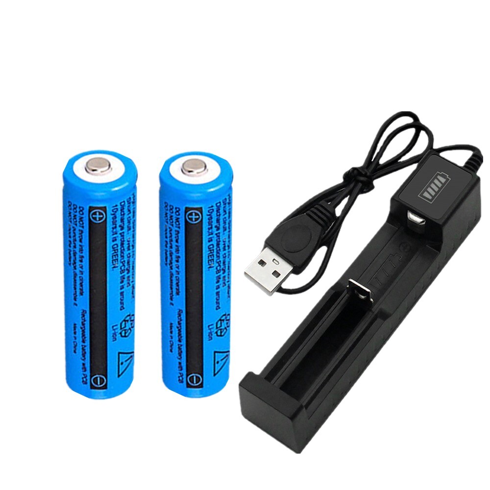Li-ion Battery USB Charger 3000mAh 3.7V Rechargeable Lithium 18650 Lithium Batteries…