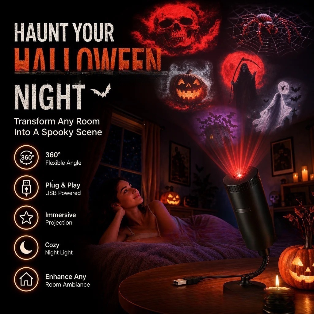 Plug-and-play HD Christmas Projector