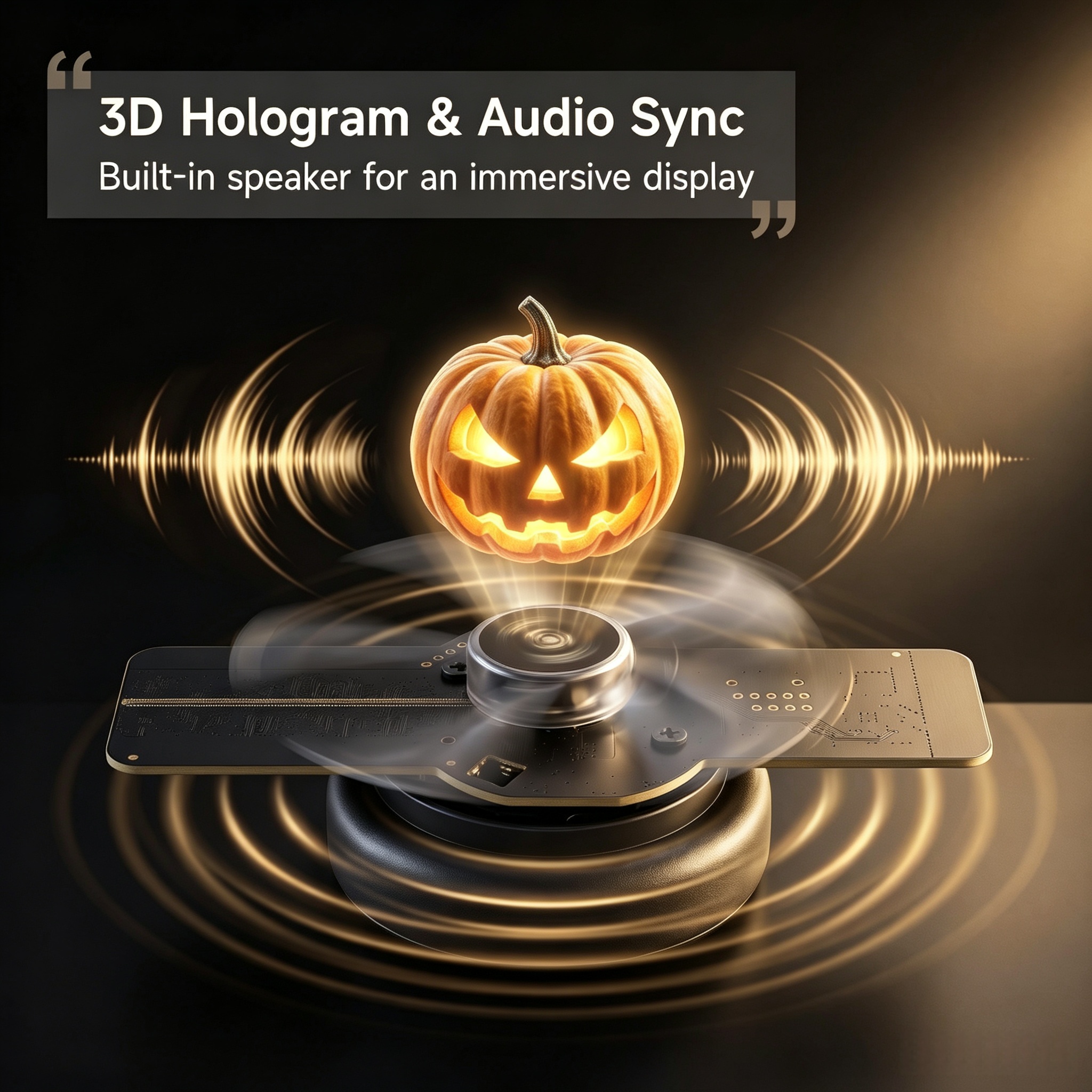 Wiilala LS-12 Ultra HD Mini 3D Holographic Fan, USB 5V3A Power Supply, APP Control…