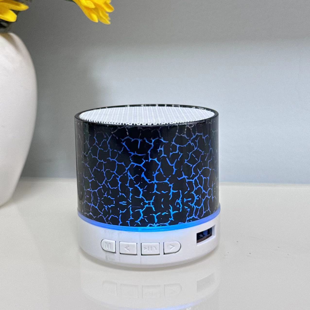 Mini Crack Bluetooth Speaker, Portable Card-inserting Subwoofer Speaker, Led Light-up…