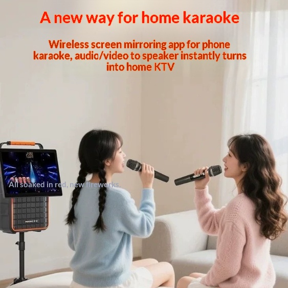 Portable Bluetooth Video Speaker With A Rotatable Screen And Wireless Screen Mirroring…