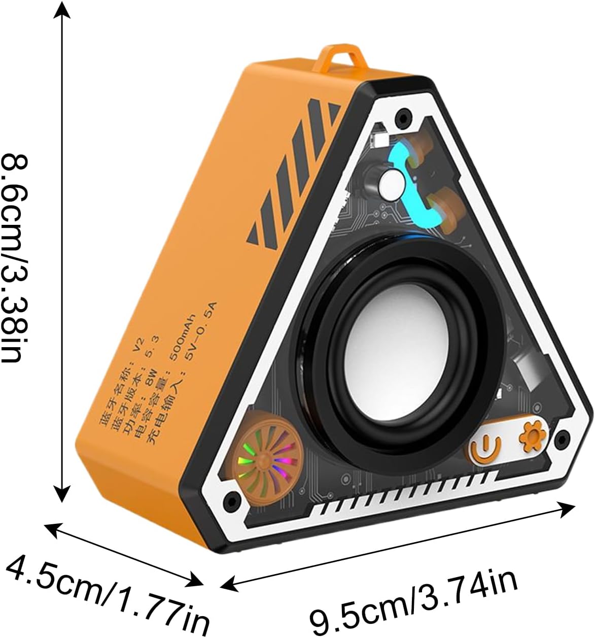 V2 Wireless Bluetooth Audio Outdoor Portable Mecha Subwoofer Dual-machine Interconnected…
