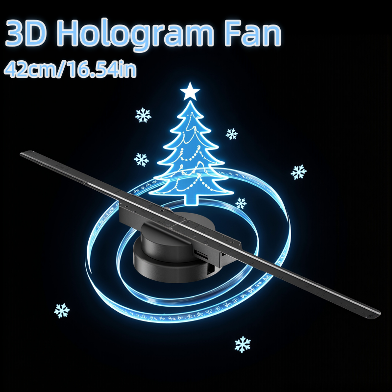 Wiilala 3D Hologram Fan 3D Circle App Hologram Advertising Display 224 Lights 16.5 WiFi…