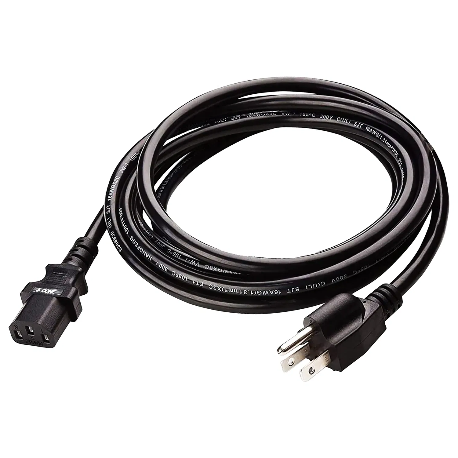 5 Core 6 Feet 3 Prong Replacement AC Wall Power Cord for LCD Computer Monitor PS3 Premium…