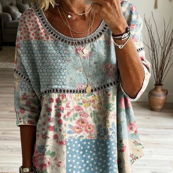European And American Retro Bohemian Blouse