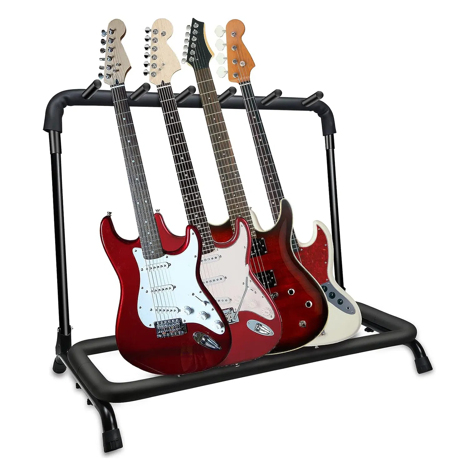 5 Core Guitar Rack 3 Slot Multi Guitar Stand Triple Display Floor Stand Safe Storage…