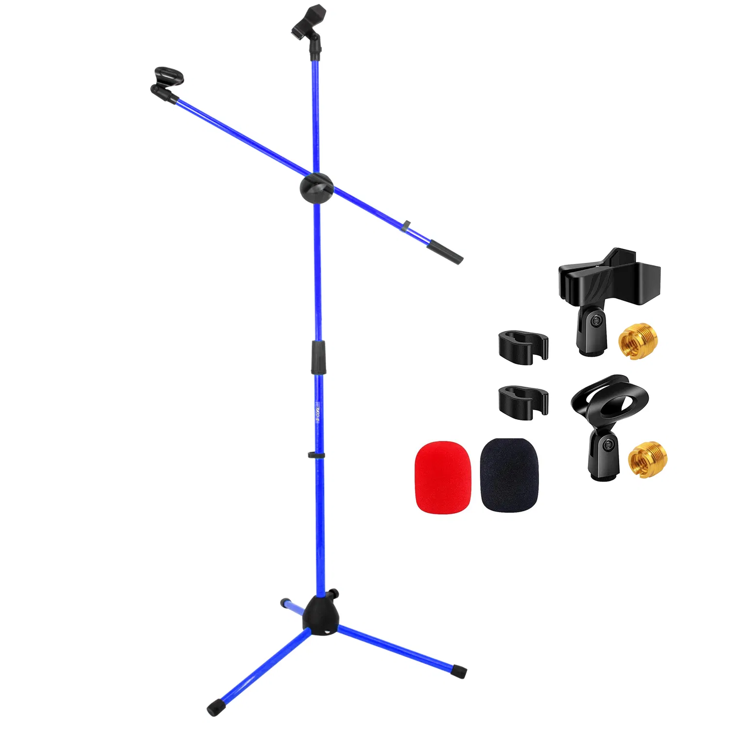 5 Core Mic Stand Floor Height Adjustable Tripod Microphone Stands w Extending Telescoping…