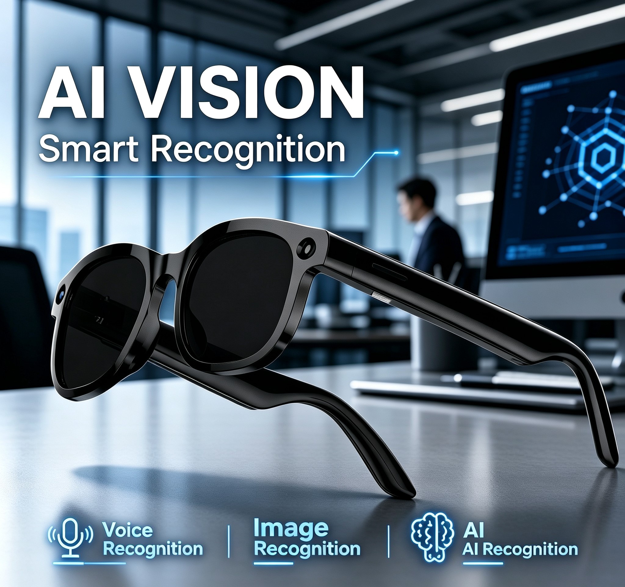 AI Smart Translation Glasses With Camera AI Large Model Chat Object Recognition Bluetooth…