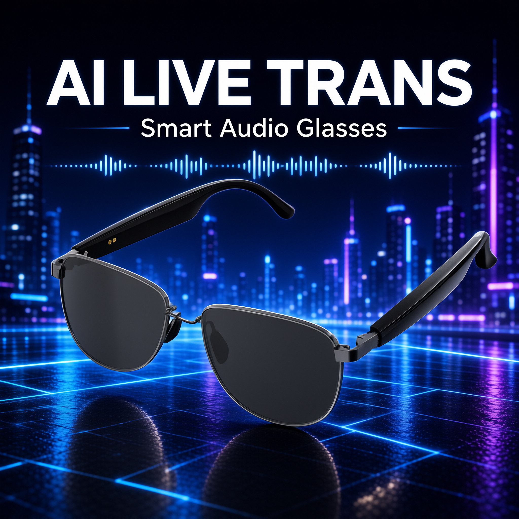 AI Smart Translation Bluetooth Sunglasses Smart Glasses For Cycling Driving Hands Free…