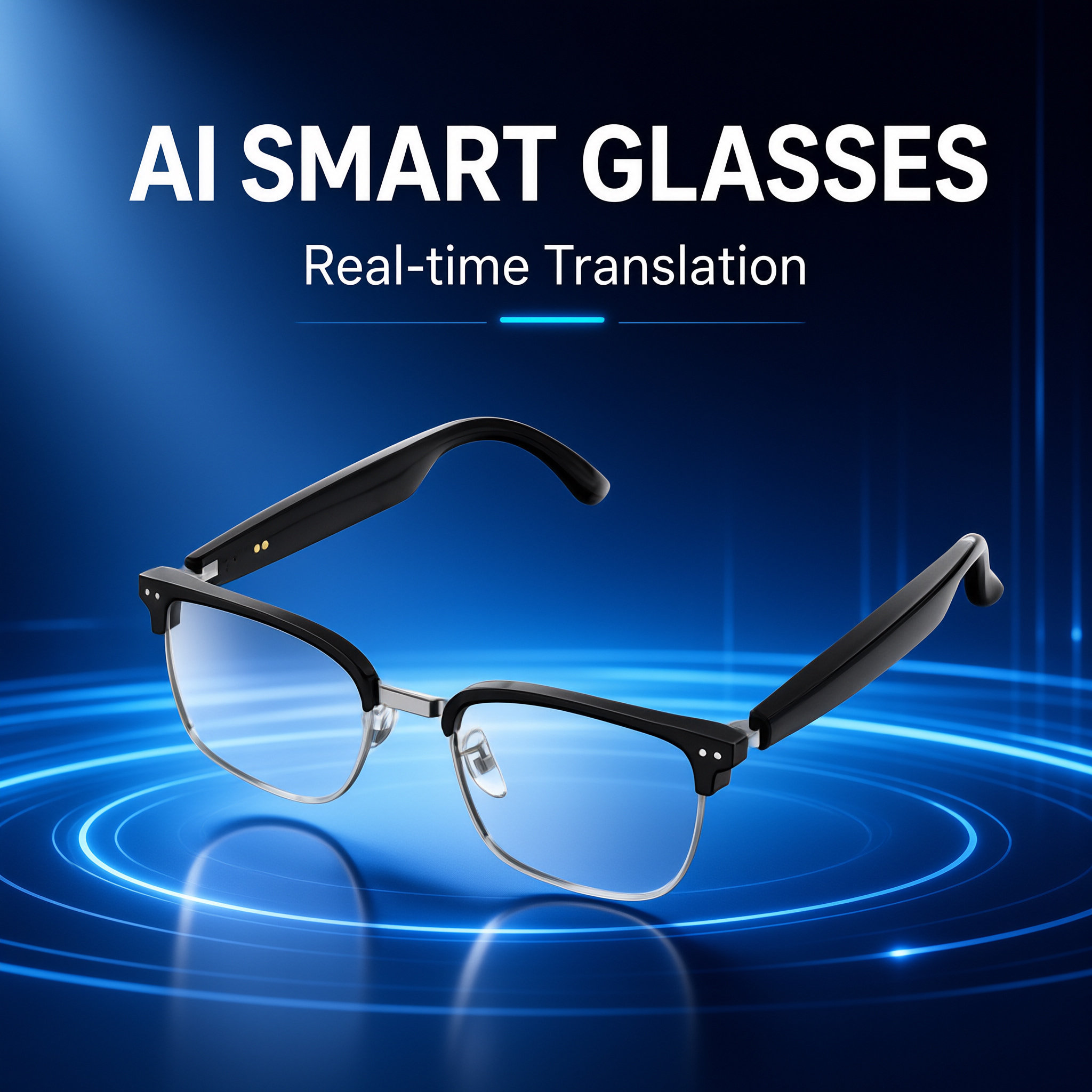 Smart Bluetooth Glasses With AI Translation HandsFree Call Music Play UV Blue Light…