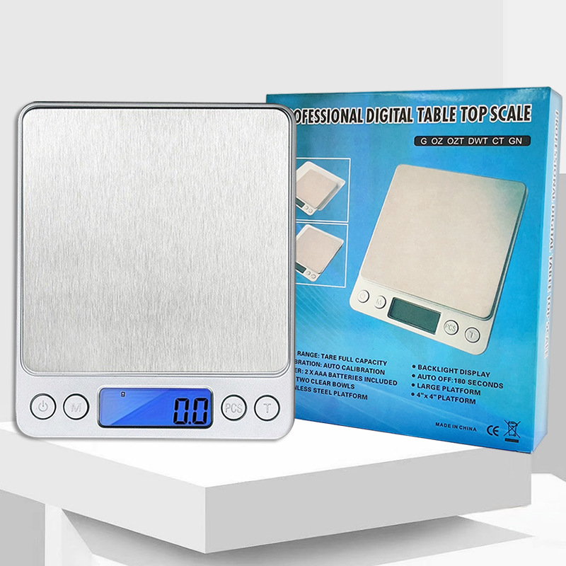 I2000 Electronic Scale, Stainless Steel Scale, Household Jewelry Scale, 3kg Baking Scale…