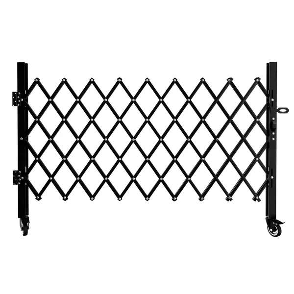 Foldable Security Gate, Expandable Safety Barrier With 360' Swivel Casters Lockable…