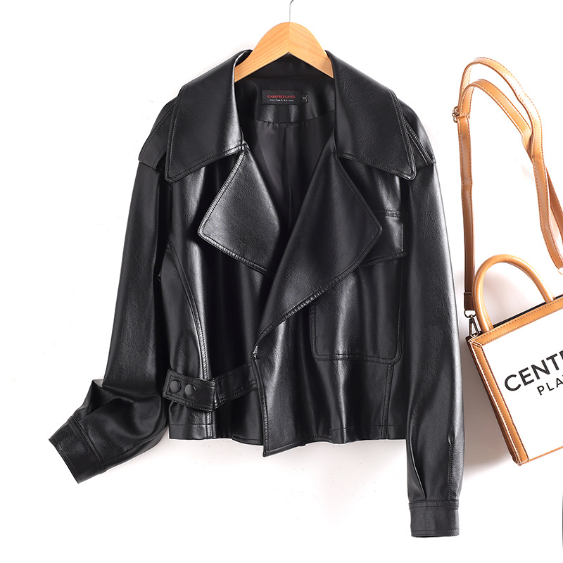 Women's Leather Loose-fitting Fashionable Jacket