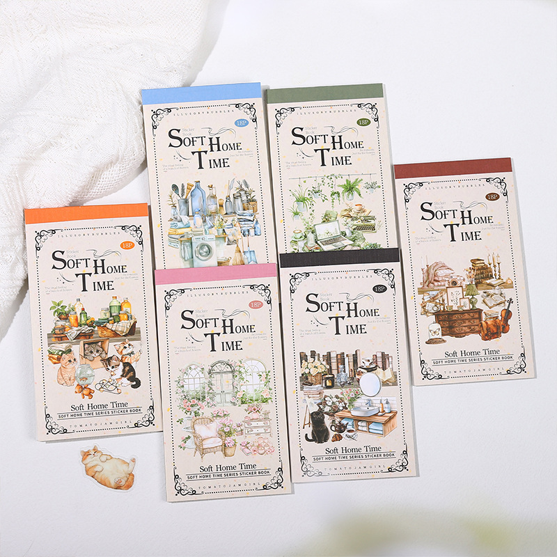 Soft House Time Series Hand Account Diy Decorative Sticker