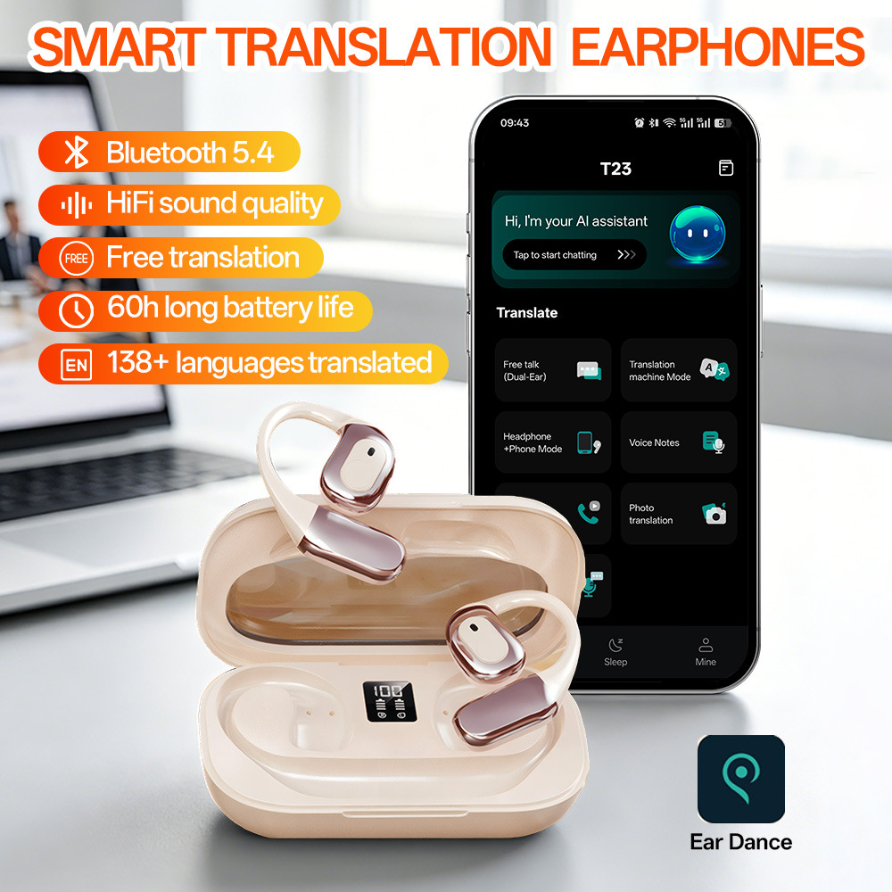 Smart Video Translation Bluetooth Headphones