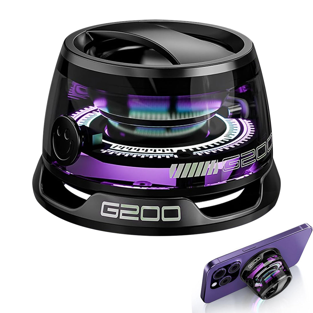 Magnetic Bluetooth Speaker - 360 Degree Stereo Sound, LED Light Design & Magnetic Mount…