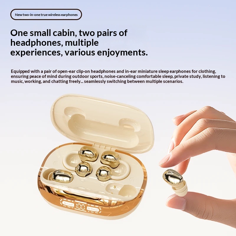 Noise-canceling HD Digital Display Wireless Sports Bluetooth Headphones