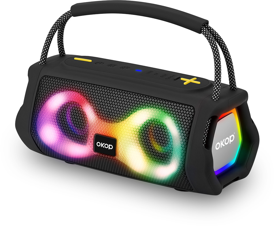 KP-812 Best-Selling Portable Wireless Bluetooth Speaker With Handle RGB Lighting And…