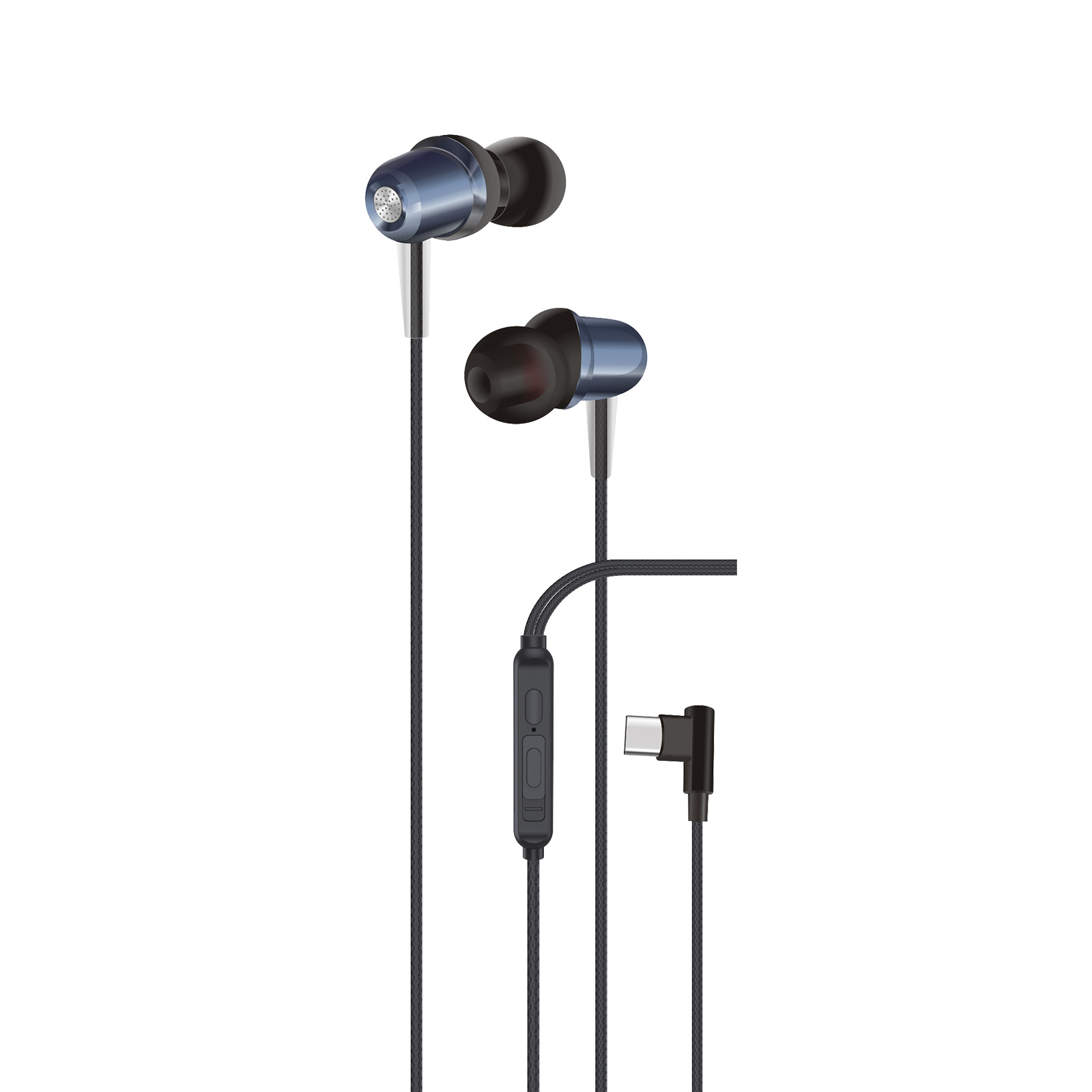 KP-243 New In-Ear USB-C Wired Earphones With In-Line Controls High Volume High Sound Quality Low Latency Music Gaming In Stock