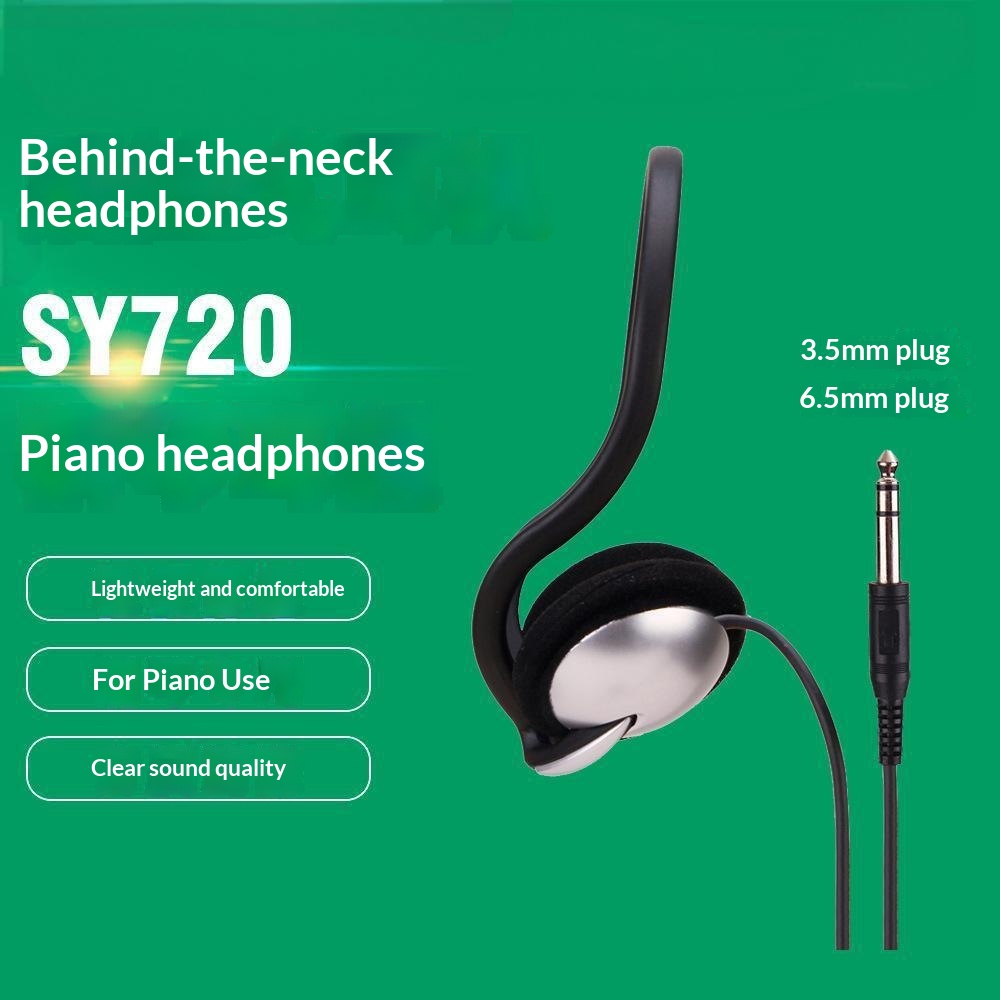 Student Electronic Piano Guitar Headphones Rear-hanging Style Headphones