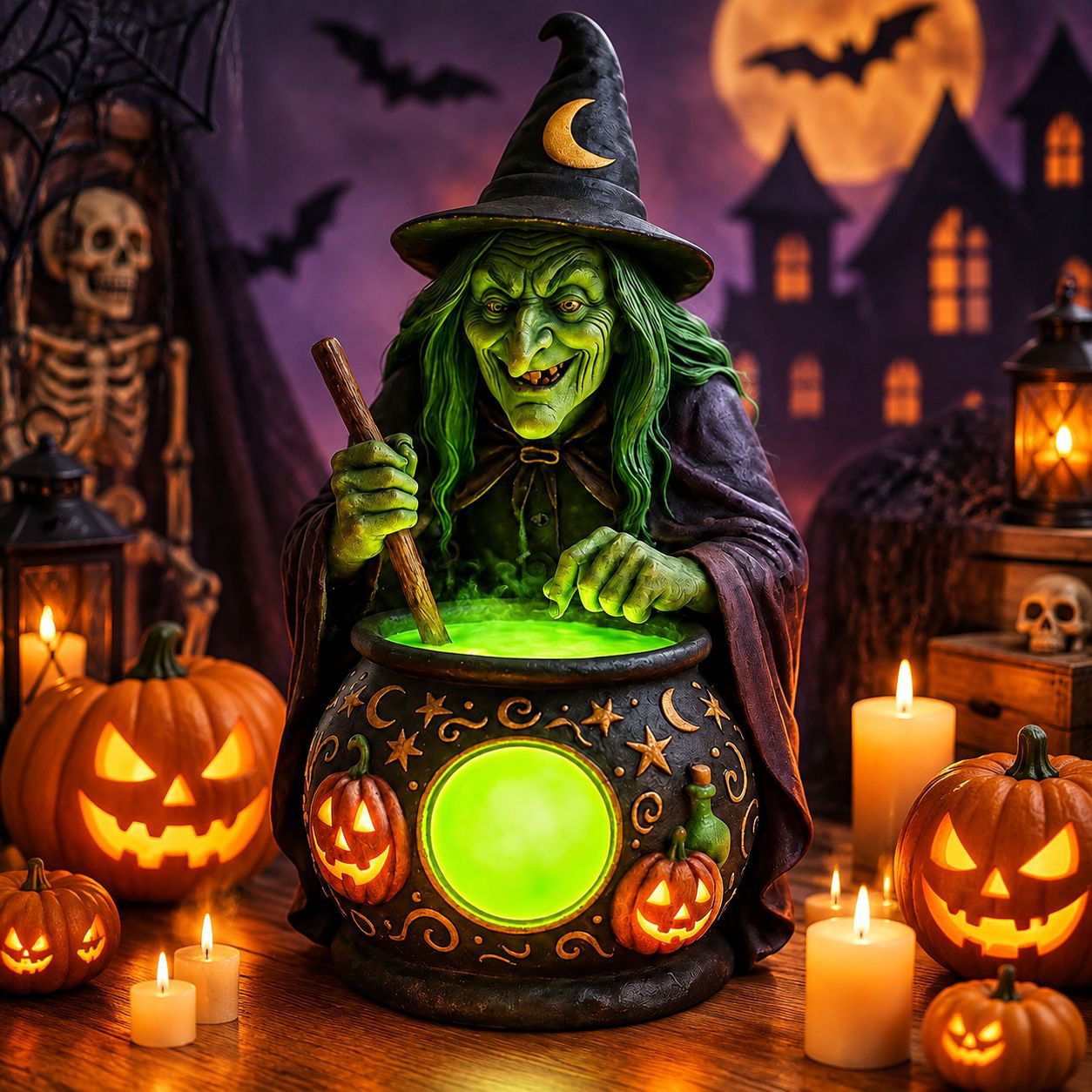 Halloween Decoration Resin Figurine Night Light