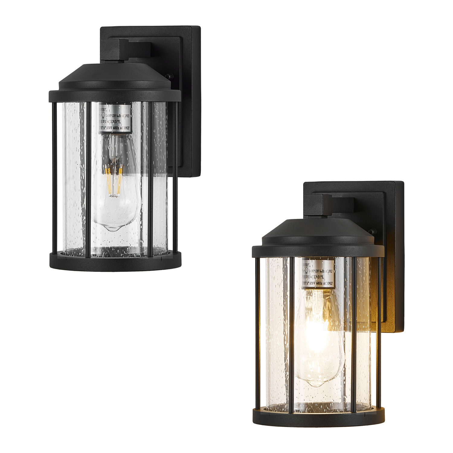 Outdoor Wall Sconces 2 Pack, Exterior Light Lantern Fixtures, Porch Light Lamps Outdoor…